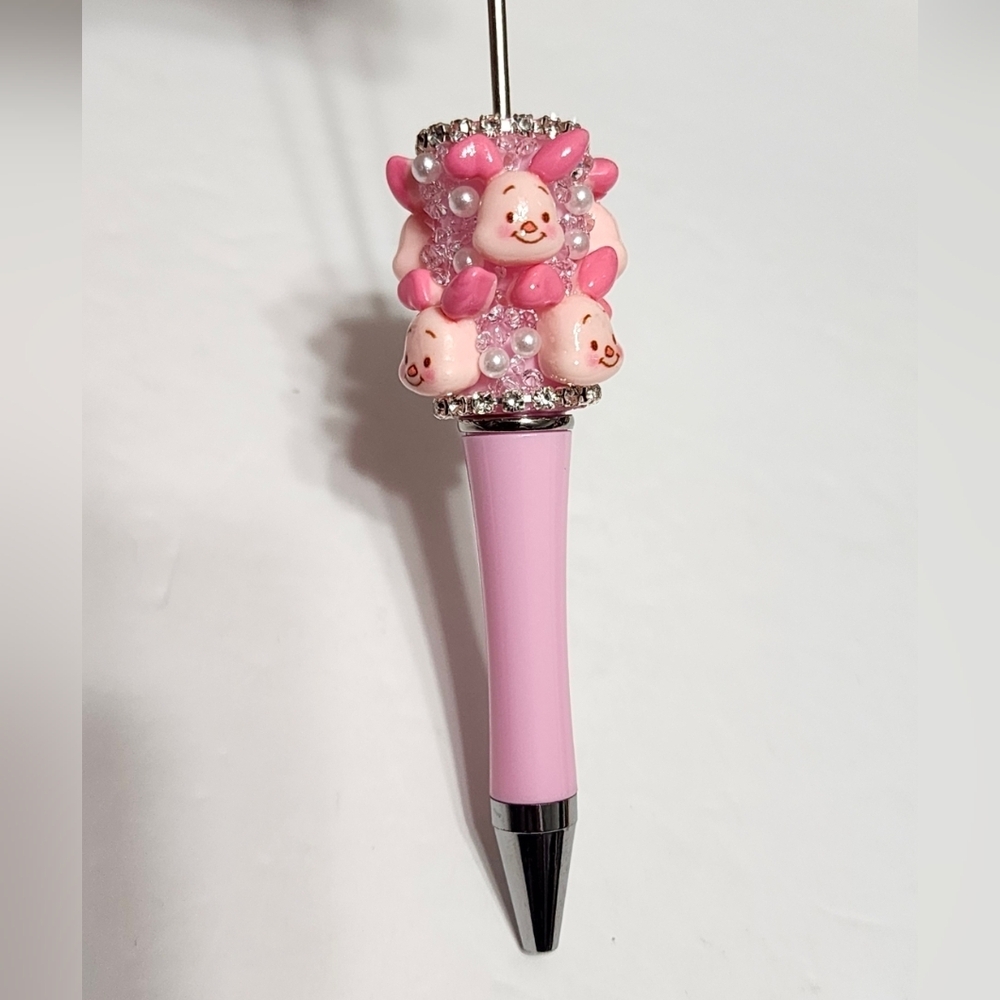 Pig‎ Beadable Pen Beaded Crafts Sugar Rhinestones Crafts DIY Embelishments